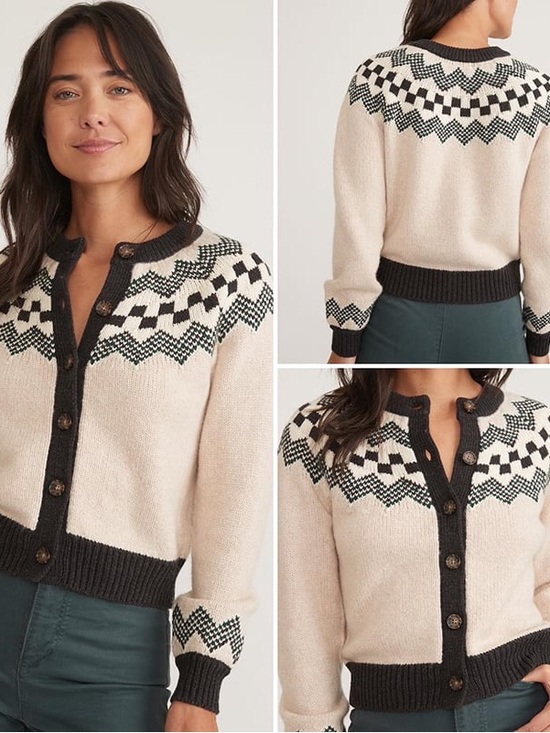 Marine Layer Sweaters - Marine Layer Cardigan Ava Fair Isle Size XS Cabincore Camping Wool Alpaca Soft